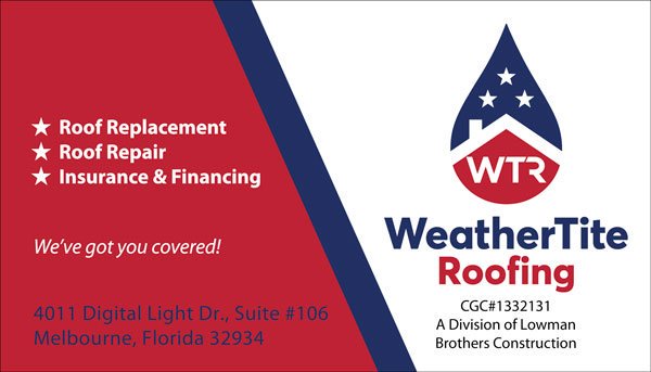 Business Cards: WeatherTite Roofing (Front)