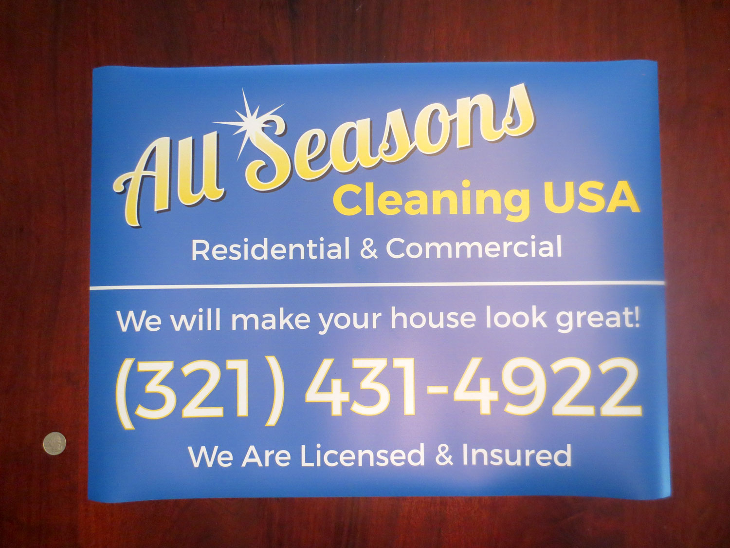 Car Magnet: All Seasons Cleaning USA 02
