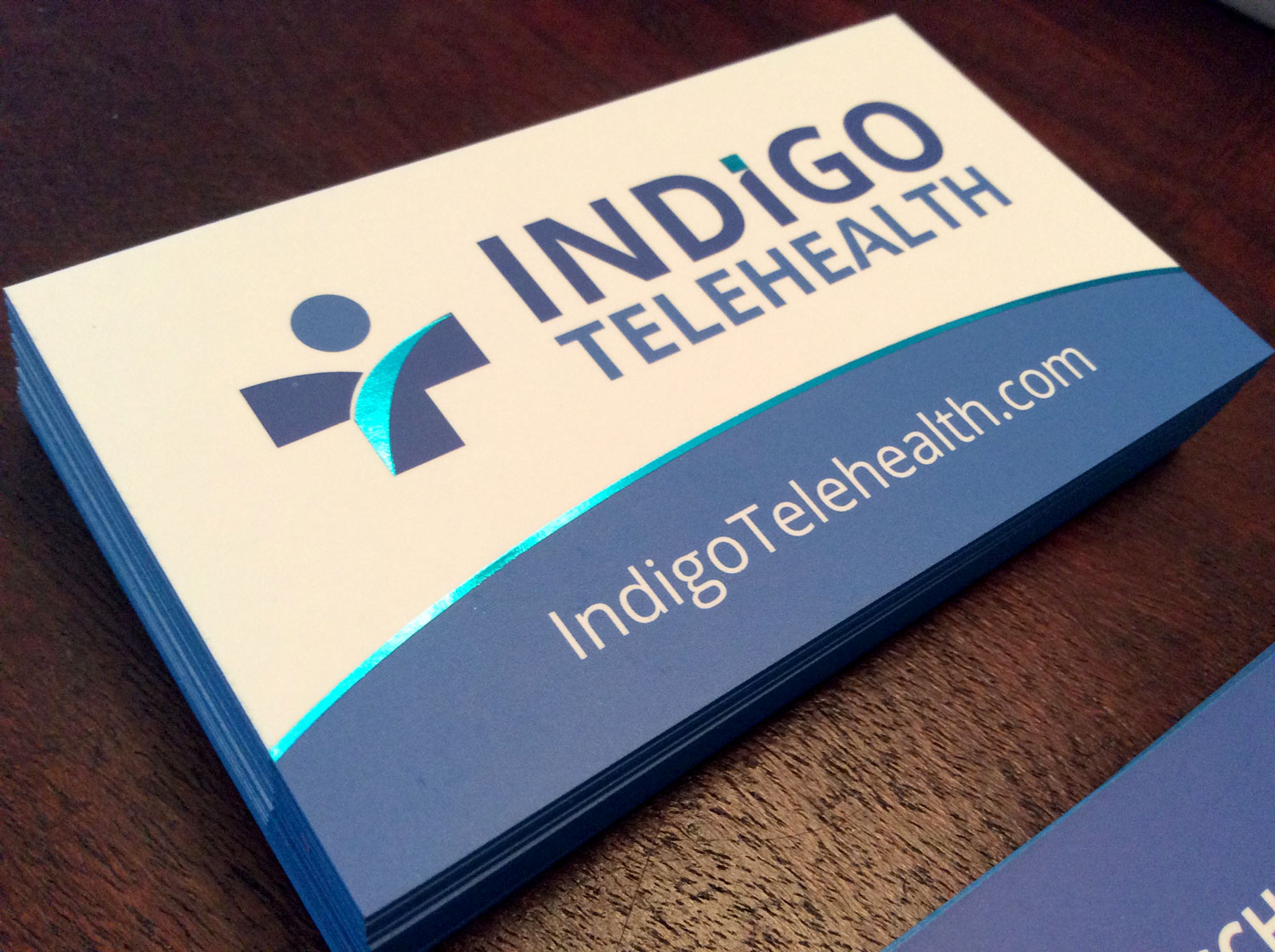 Premium Silk Business Card Printing Indigo Telehealth 02