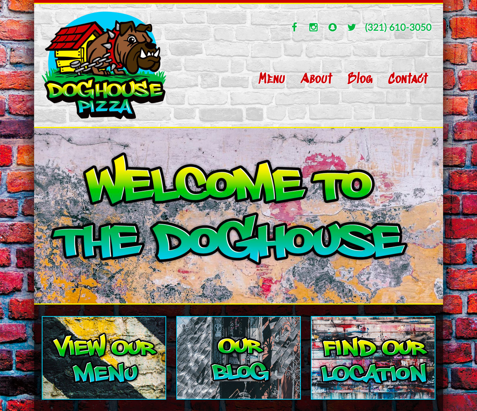 New Web Design: Doghouse Pizza
