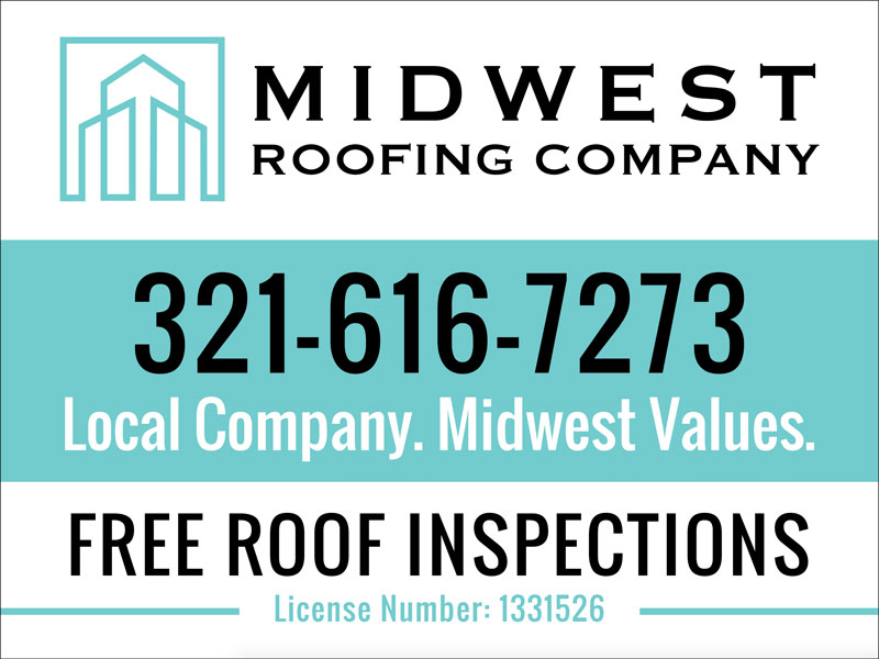 Yard Signs: Midwest Roofing Co. Regular