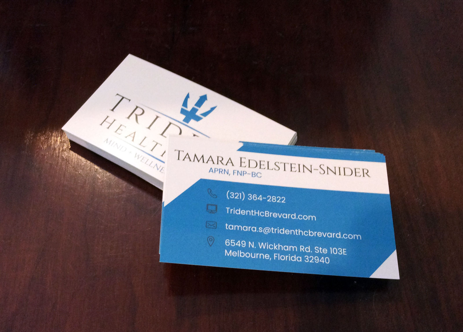 New Business Cards Designed & Printed for Trident Healthcare