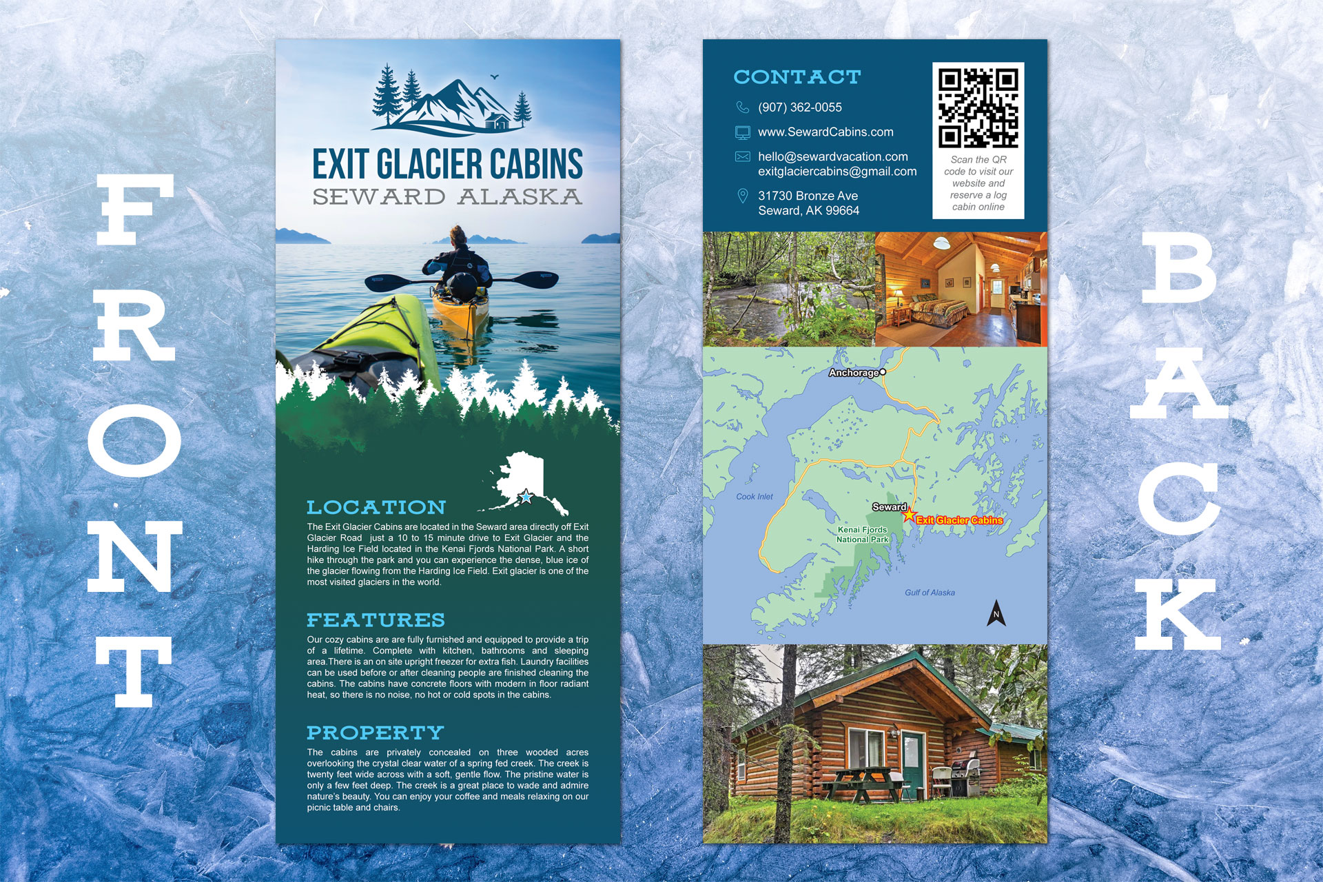 New Rackcards: Exit Glacier Cabins